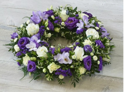 White and Purple Wreath