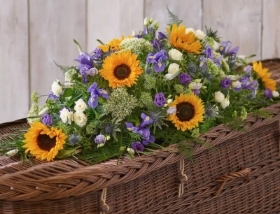 Sunflower Mixed Casket Spray