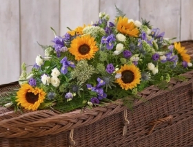 Sunflower Mixed Casket Spray